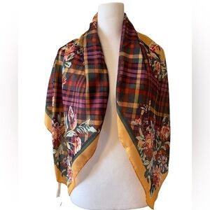 Giani Bernini scarf orange purple floral green